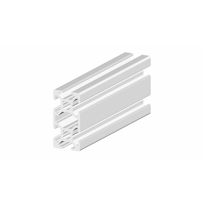 RS PRO Silver Aluminium, Anodized Profile Strut, 20 x 40 mm, 6mm Groove, 3m Length
