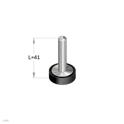 Bosch Rexroth M6mm Thread Steel Pivot Foot, 6mm Groove