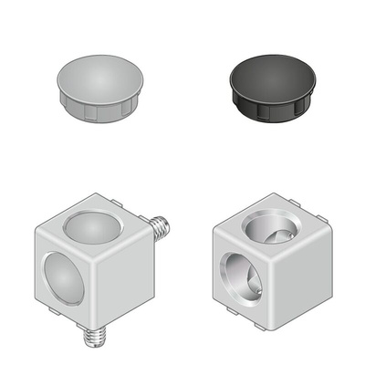 Bosch Rexroth Grey PP Cover Cap, 6mm Groove