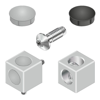 Bosch Rexroth Black PP Cover Cap, 10mm Groove
