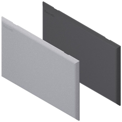 Bosch Rexroth Black PP Cover Cap, 80 x 120 mm Strut Profile, 10mm Groove