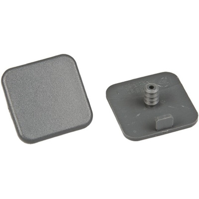 FlexLink Grey Square End Cap, 30 mm Strut Profile, 7.2mm Groove