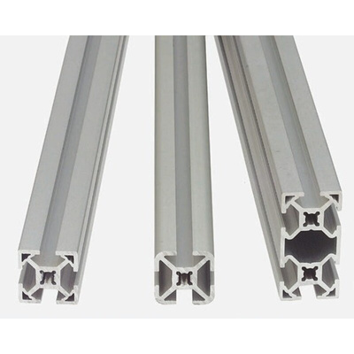 FlexLink Silver Aluminium Profile Strut, 44 x 44 mm, 5.6mm Groove, 2000mm Length, Series XD