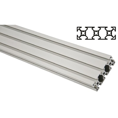 FlexLink Silver Aluminium Profile Strut, 22 x 66 mm, 5.6mm Groove, 2000mm Length, Series XD