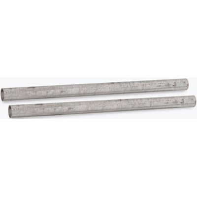 RS PRO Silver Malleable Iron Round Tube, 1450mm Length, Dia. 48.3mm