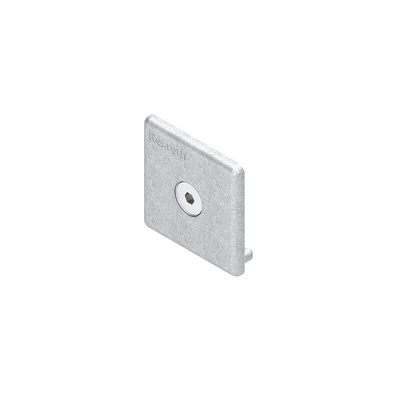 Bosch Rexroth Black Die Cast Zinc, Galvanised Steel End Cap, 45 mm Strut Profile, 8mm Groove