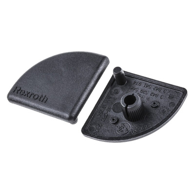 Bosch Rexroth Black Polypropylene End Cap, 40 x 40 mm Strut Profile, 10mm Groove