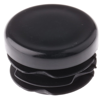 RS PRO Black Round Tube Plug