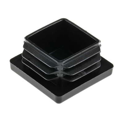 RS PRO Black Square Tube Plug, 30mm