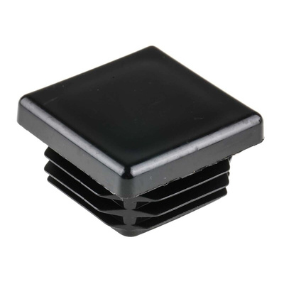 RS PRO Black Square Tube Plug, 30mm
