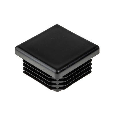 RS PRO Black Square Tube Plug, 38mm