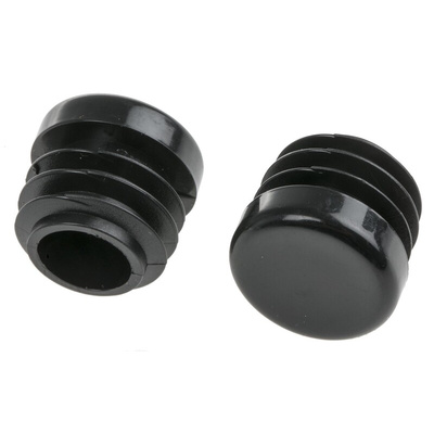 RS PRO Black Round Tube Plug