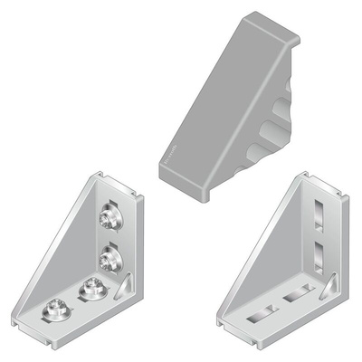 Bosch Rexroth Black Polypropylene Angle Bracket Cap, 50 x 100 mm Strut Profile, 10mm Groove