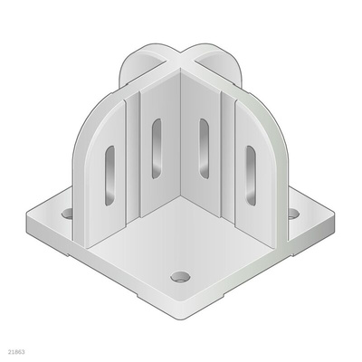 Bosch Rexroth Die Cast Aluminium Base Plate, 10mm Groove