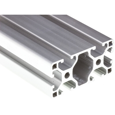 RS PRO Silver Aluminium Profile Strut, 30 x 60 mm, 6mm Groove, 2000mm Length