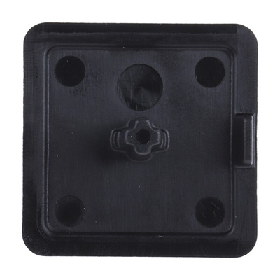 RS PRO Black End Cap, 30 x 30 mm Strut Profile, 6mm Groove