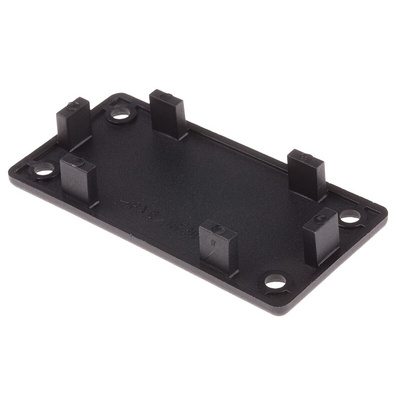 RS PRO Black End Cap, 40 x 80 mm Strut Profile, 8mm Groove