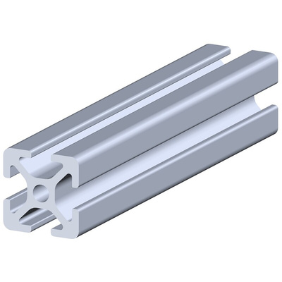 RS PRO Silver Aluminium Profile Strut, 20 x 20 mm, 5mm Groove, 2000mm Length