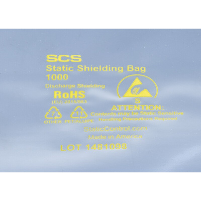 SCS Static Shielding Bag 254mm(W)x 356mm(L)