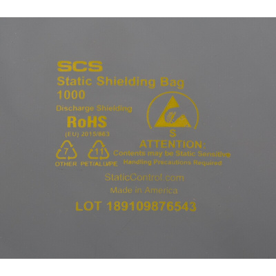 SCS Static Shielding Bag 254mm(W)x 305mm(L)