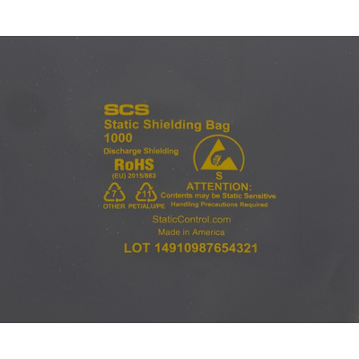 SCS Static Shielding Bag 254mm(W)x 762mm(L)
