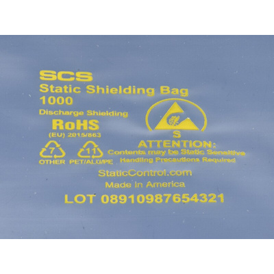 SCS Static Shielding Bag 279mm(W)x 381mm(L)