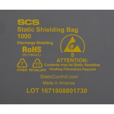 SCS Static Shielding Bag 356mm(W)x 508mm(L)