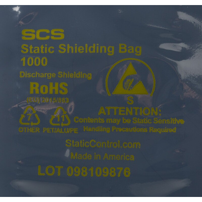 SCS Static Shielding Bag 51mm(W)x 102mm(L)