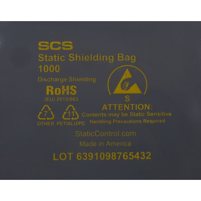 SCS Static Shielding Bag 102mm(W)x 152mm(L)