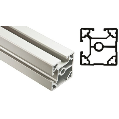 FlexLink Silver Aluminium Profile Strut, 44 x 44 mm, 11mm Groove, 1000mm Length, Series XC