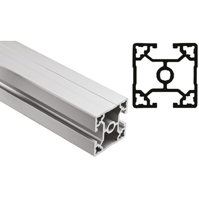 FlexLink Silver Aluminium Profile Strut, 44 x 44 mm, 11mm Groove, 1000mm Length, Series XC