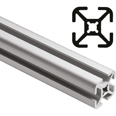 FlexLink Silver Aluminium Profile Strut, 22 x 22 mm, 5.6mm Groove, 1000mm Length, Series XD