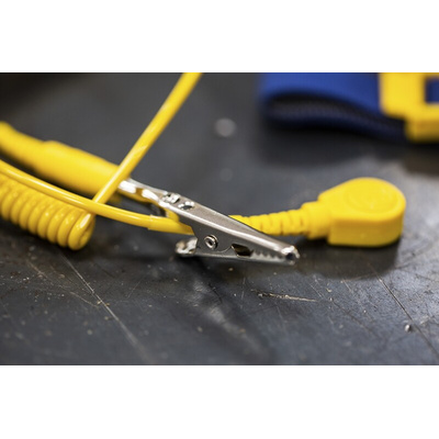 RS PRO ESD Grounding Wrist Strap & Cord Set With 10 mm Socket, 10 mm Stud