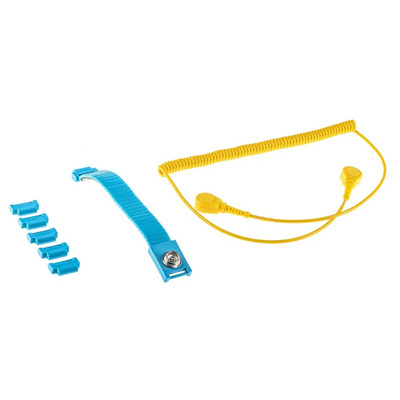 RS PRO ESD Grounding Wrist Strap & Cord Set With 10 mm Socket, 10 mm Stud