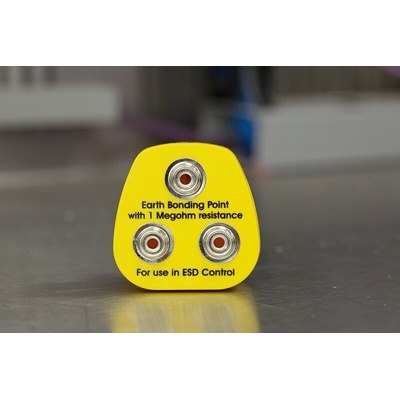 RS PRO ESD Earth Bonding Plug With 10 mm Stud x 3