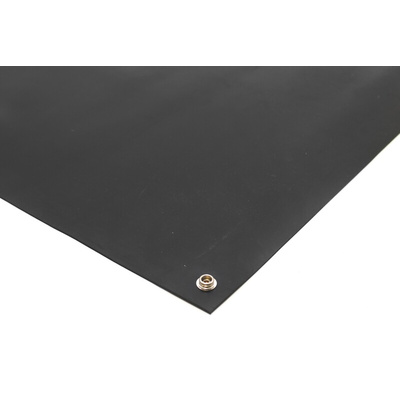 RS PRO Black Bench ESD-Safe Mat, 1.2m x 600mm x 2mm