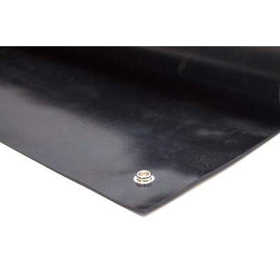 RS PRO Black Bench ESD-Safe Mat, 1.2m x 600mm x 2mm
