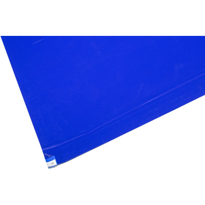 RS PRO Blue Cleanroom Tacky Mat, 910mm x 910mm x 1.65mm