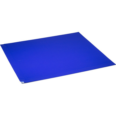 RS PRO Blue Cleanroom Tacky Mat, 910mm x 910mm x 1.65mm