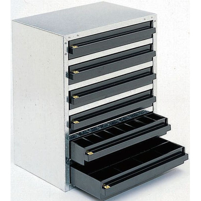 Raaco 6 Drawer ESD Cabinet, 435 x 357 x 255mm