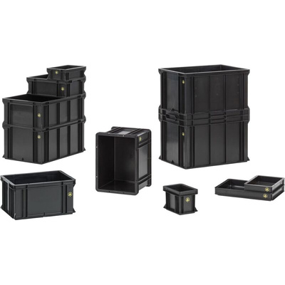 Conductive Polypropylene ESD Box 600mm (L) 400mm (W) 278mm (H)