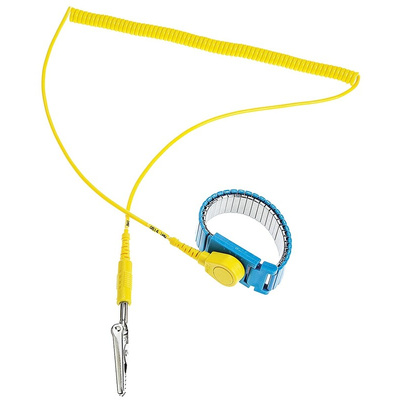 RS PRO ESD Grounding Wrist Strap & Cord Set With 10 mm Socket, 10 mm Stud