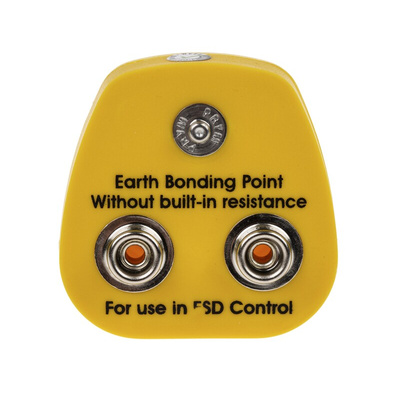 RS PRO ESD Earth Bonding Plug With 10mm Stud x 2 4mm Socket