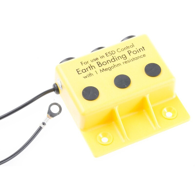 RS PRO ESD Earth Bonding Box With 4 mm Socket x 3