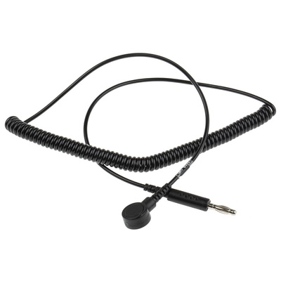 RS PRO ESD Grounding Wrist Strap & Cord Set With 10 mm Socket, 10 mm Stud