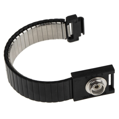RS PRO ESD Grounding Wrist Strap & Cord Set With 10 mm Socket, 10 mm Stud