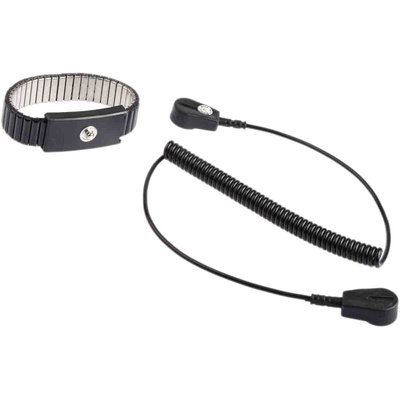 RS PRO ESD Grounding Wrist Strap & Cord Set With 4 mm Stud