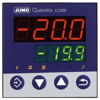 Jumo QUANTROL PID Temperature Controller, 96 x 96mm, 2 Output Analogue, 20  30 V ac/dc Supply Voltage