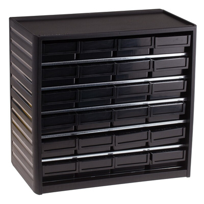 RS PRO 24 Drawer ESD Cabinet, 290 x 310 x 180mm