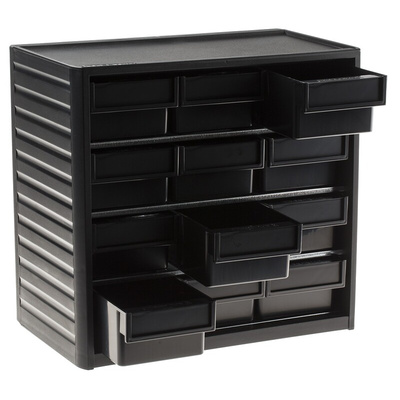 RS PRO 12 Drawer ESD Cabinet, 290 x 310 x 180mm